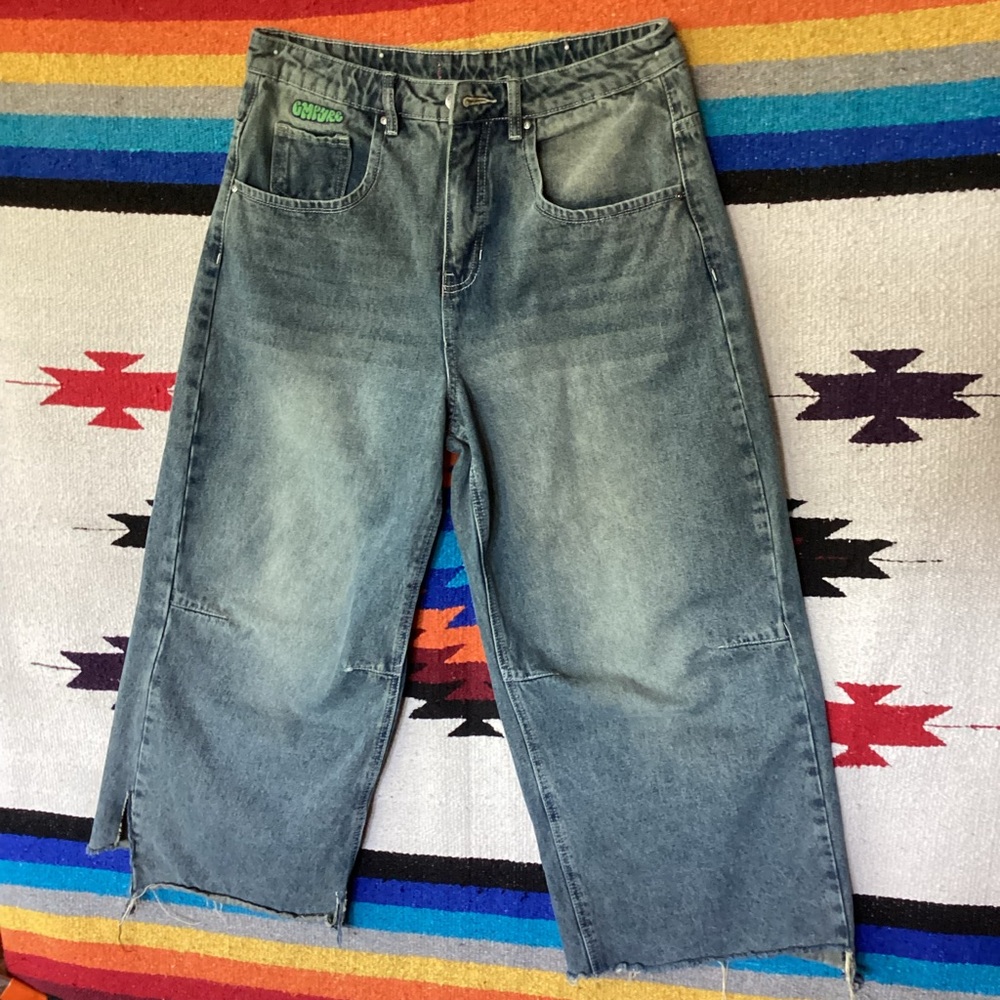 Vintage Empyre Cropped baggy jeans Wide leg 32 x 24 Y2K
